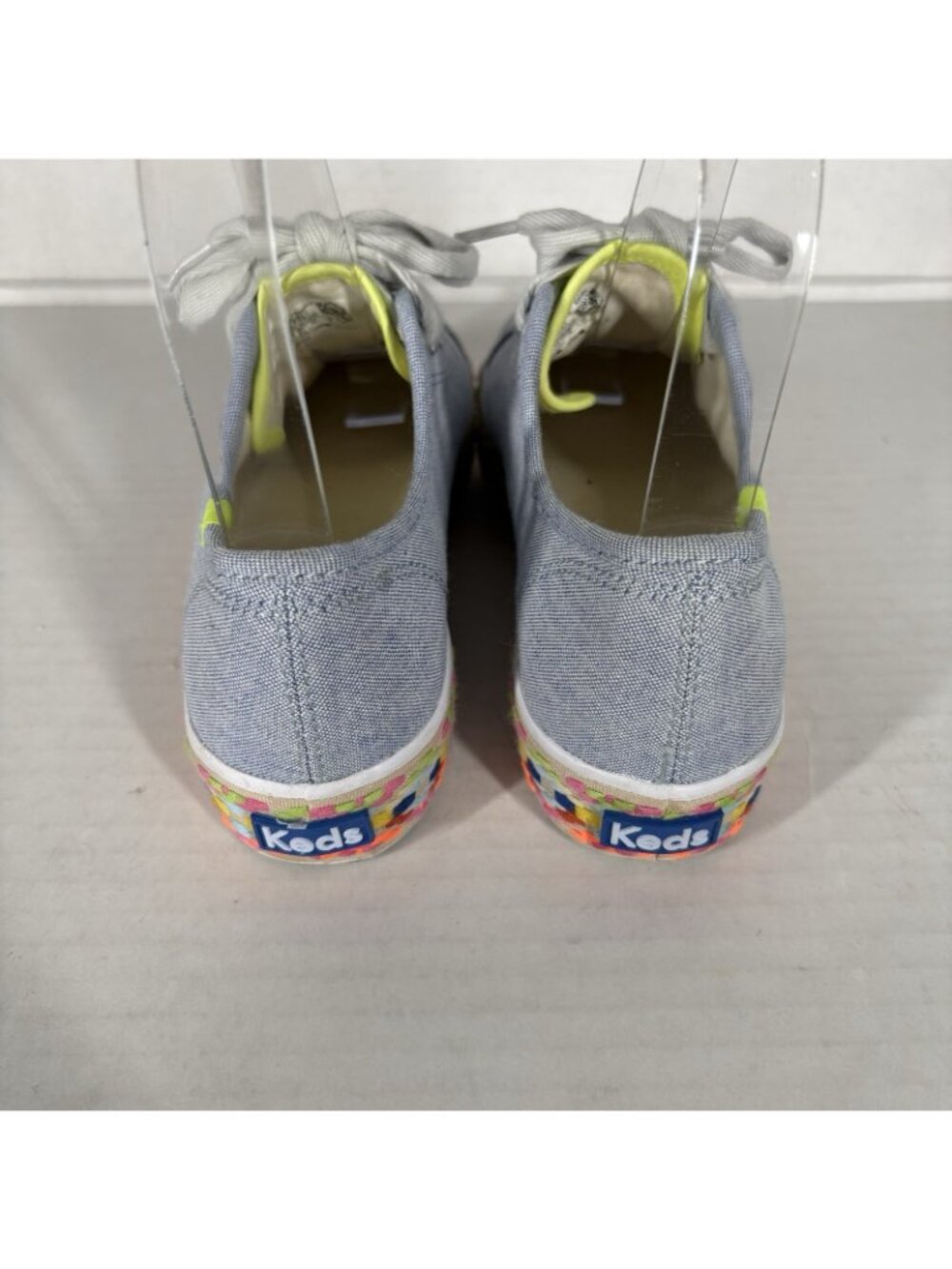 Keds Women 6 Blue Aztec Geo Embroidered Triple Kick Canvas Platform Sneakers - Picture 9 of 13